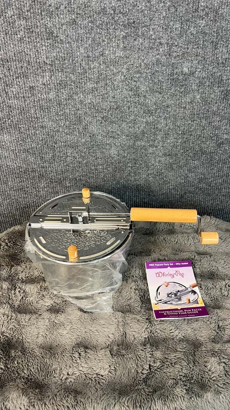 Whirley Pop 3 Minute Popcorn Popper Hand Crank Popping Machine